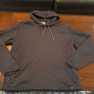 LIV Outdoor Hoodie Pullover Gray. XL. Textured pattern.